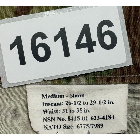 Army Combat‎ Pants Medium Short Green Brown 35x30 OCP Camo Ripstop Insect Guard - Picture 10 of 10